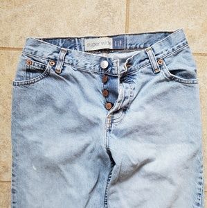 Vtg GAP BLUE JEANS super wide light wash